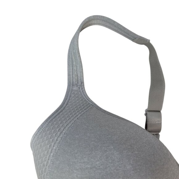 Bali Active Classic Coverage Foam Wirefree Bra Gray 40DD Adj Seamless #6570 - Picture 3 of 10